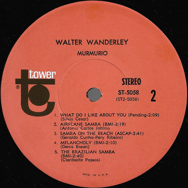 Walter Wanderley : Murmúrio (Murmur Of Love) (LP, Album)