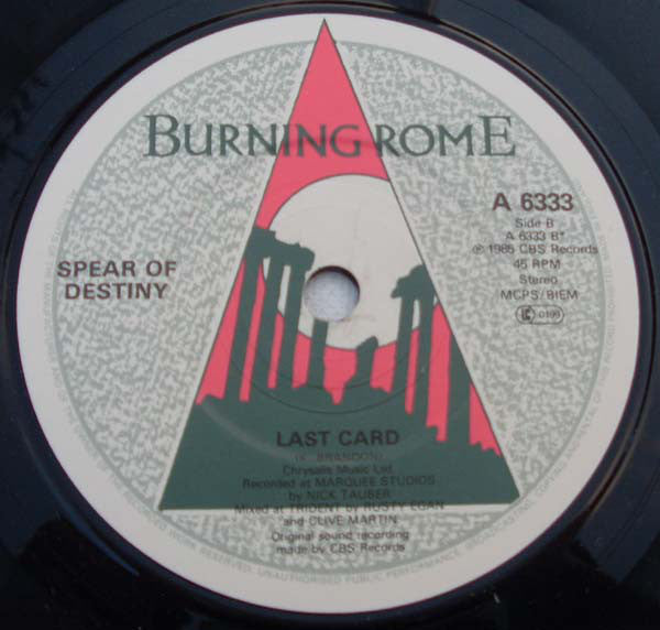 Spear Of Destiny : All My Love (Ask Nothing) (7", Single)