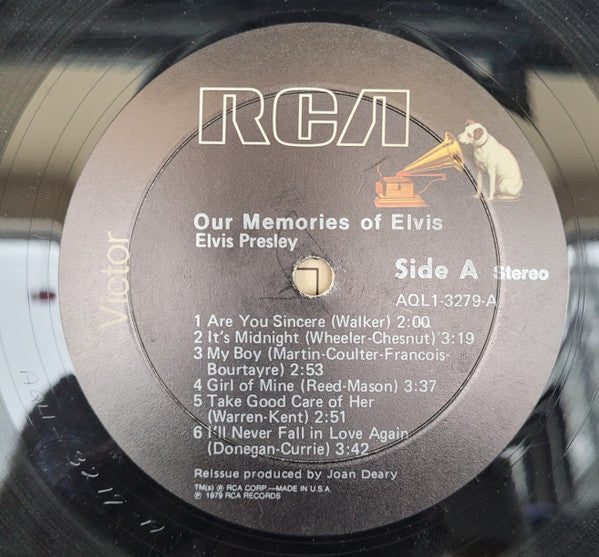 Elvis Presley : Our Memories Of Elvis (LP, Album)