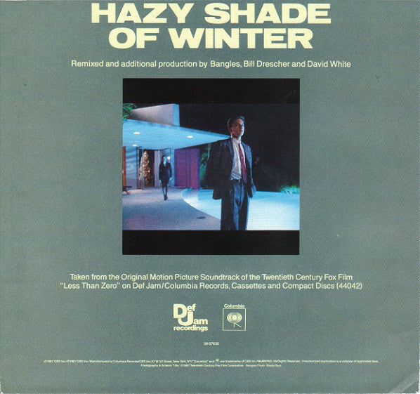 Bangles : Hazy Shade Of Winter (7", Single, Styrene)