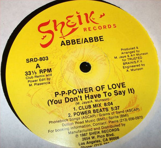 Abbe Kanter : P-P-Power Of Love (You Don't Have To Say It) (12")