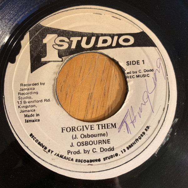 Johnny Osbourne : Forgive Them (7", RP)