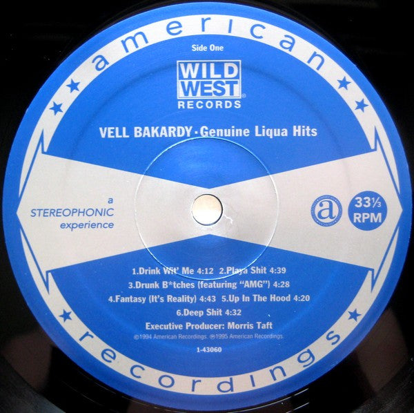 Vell Bakardy : Genuine Liqua Hits (LP, Album)