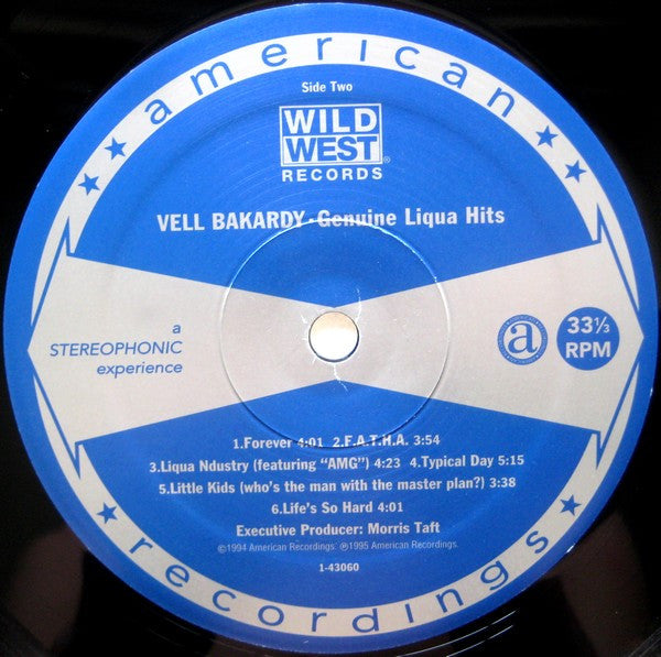 Vell Bakardy : Genuine Liqua Hits (LP, Album)