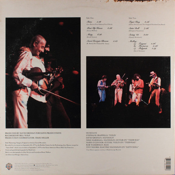 Stephane Grappelli* / David Grisman : Live (LP, Album, Gat)