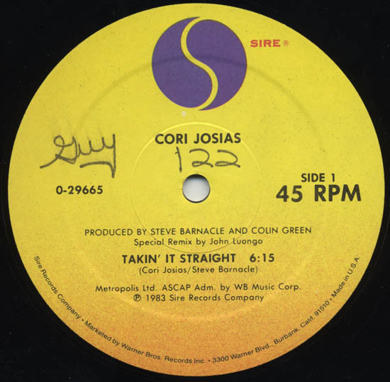 Cori Josias : Takin' It Straight (12", Maxi)