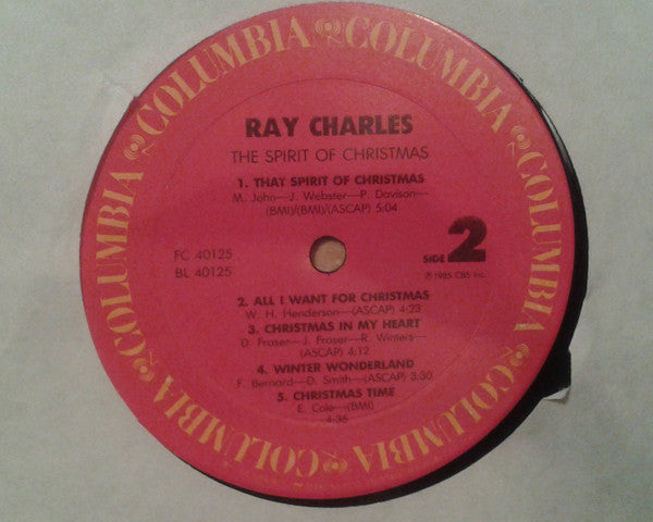 Ray Charles : The Spirit Of Christmas (LP, Album)