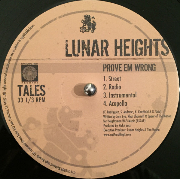 Lunar Heights : Half & Half / Prove Em Wrong (12")