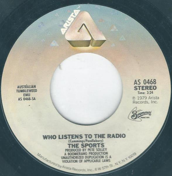 The Sports : Who Listens To The Radio (7", Single)