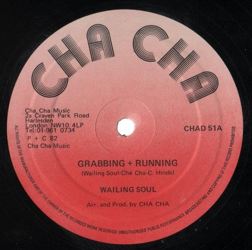 Wailing Soul* / Wild Bunch* : Grabbing + Running / Dub (10", Single)