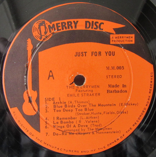 The Merrymen Featuring Emile Straker : Just For You (LP, Album)