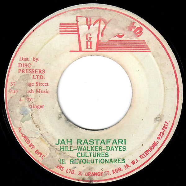 Culture, The Revolutionaries : Jah Rastafari / Jah Version (7")