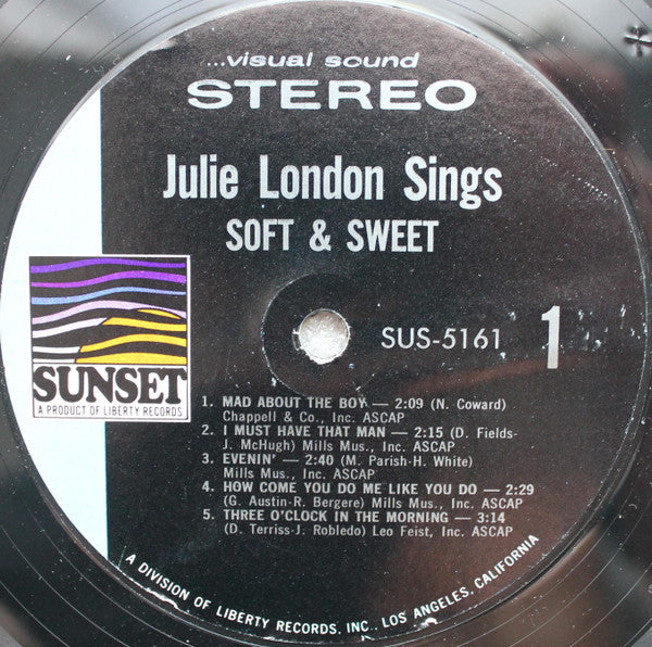 Julie London : Sings Soft & Sweet (LP, Comp)