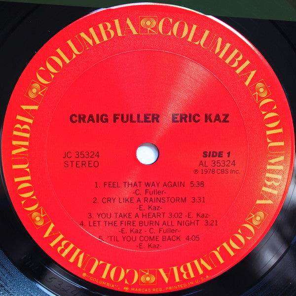 Craig Fuller / Eric Kaz : Craig Fuller / Eric Kaz (LP, Album)