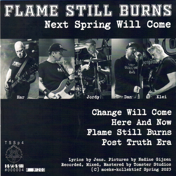 Flame Still Burns (2) : Next Spring Will Come (7", EP, Ltd, Num)