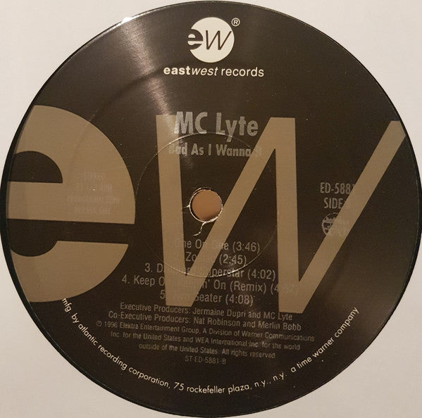 MC Lyte : Bad As I Wanna Be (LP, Album, Promo)