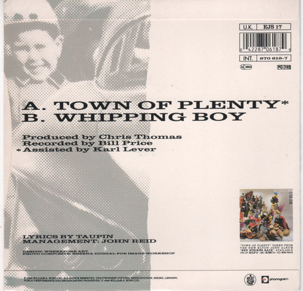 Elton John : Town Of Plenty (7", Single, Ltd)