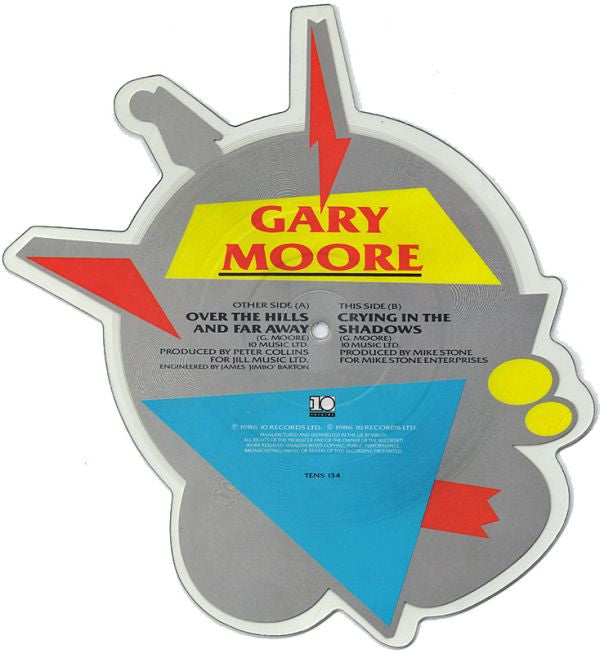 Gary Moore : Over The Hills And Far Away (7", Shape, Pic)