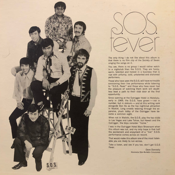 Society Of Seven : S.O.S. Fever (Live At The Waikiki Outrigger Hotel) (LP, Mon)