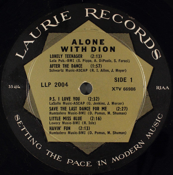 Dion (3) : Alone With Dion (LP, Album)