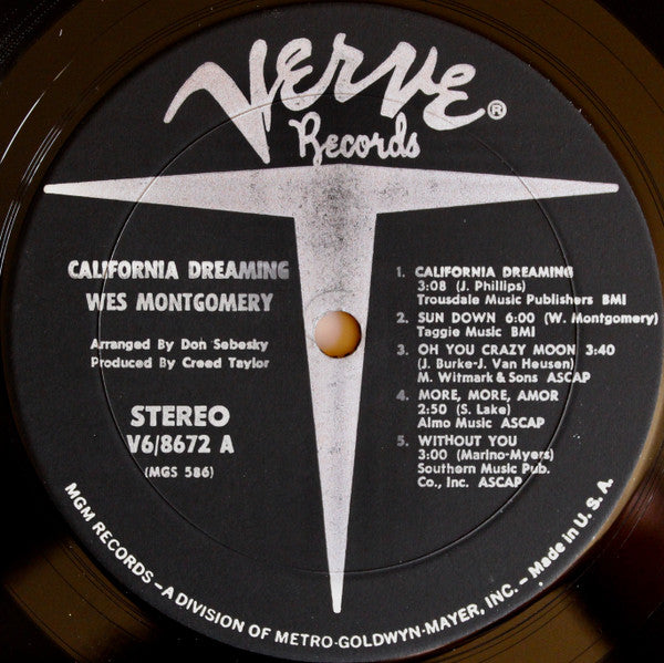 Wes Montgomery : California Dreaming (LP, Album)