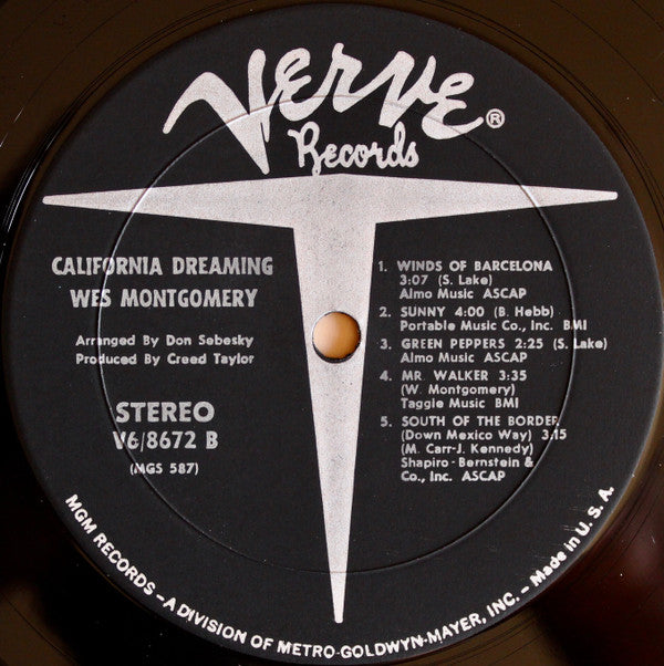 Wes Montgomery : California Dreaming (LP, Album)