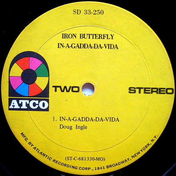 Iron Butterfly : In-A-Gadda-Da-Vida (LP, Album, RP, MO )