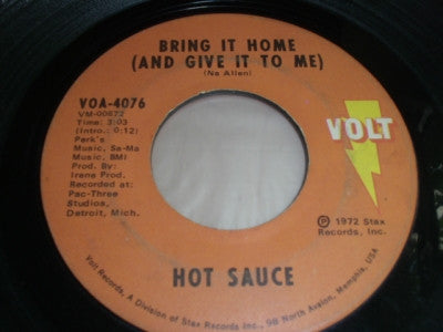 Hot Sauce (2) : Echoes From The Past / Bring It Home (And Give It To Me) (7", Single, ARP)