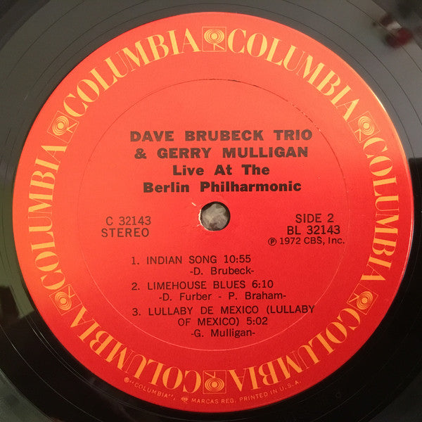 Dave Brubeck Trio & Gerry Mulligan* : Live At The Berlin Philharmonic (LP, Album, RE, Ter)