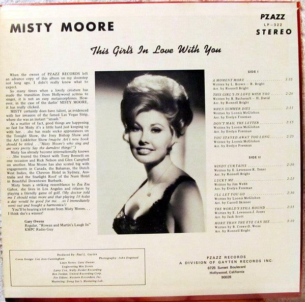 Misty Moore : This Girl's In Love With You (LP, Album)