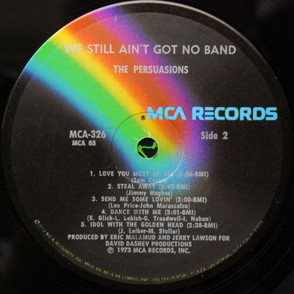 The Persuasions : We Still Ain't Got No Band (LP, Album, Glo)