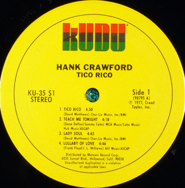 Hank Crawford : Tico Rico (LP, Album)