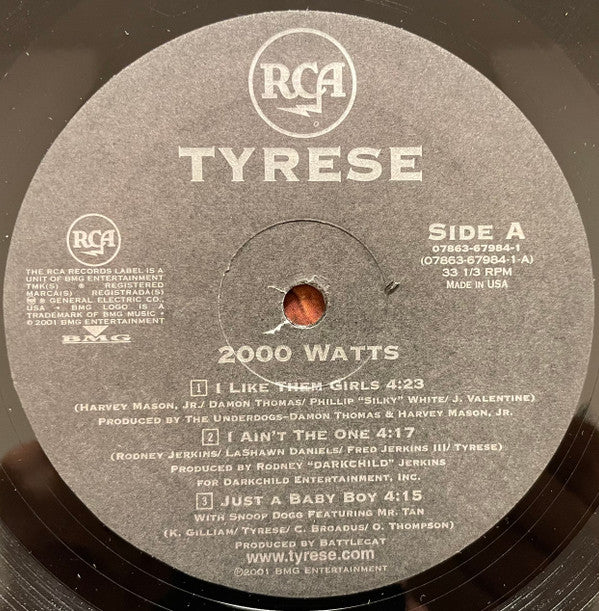 Tyrese : 2000 Watts (2xLP, Album)