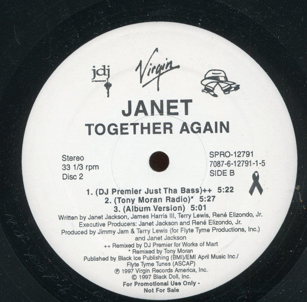 Janet Jackson : Together Again (2x12", Promo)