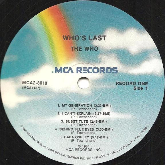 The Who : Who's Last (2xLP, Album)