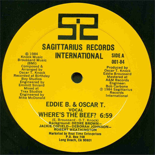 Eddie B. (2) & Oscar T. : Where's The Beef? (12")