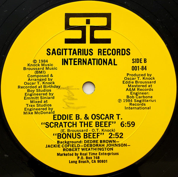 Eddie B. (2) & Oscar T. : Where's The Beef? (12")