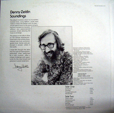 Denny Zeitlin : Soundings (LP, Album)