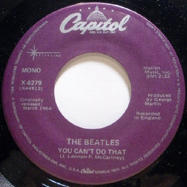 The Beatles : Can't Buy Me Love (7", RE)