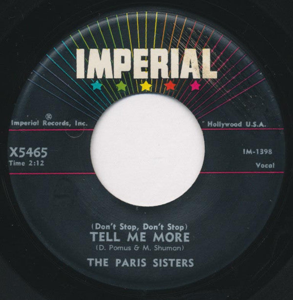 The Paris Sisters : Old Enough To Cry / Tell Me More (7")