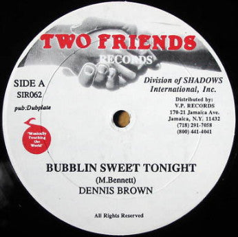 Dennis Brown : Bubblin Sweet Tonight (12")