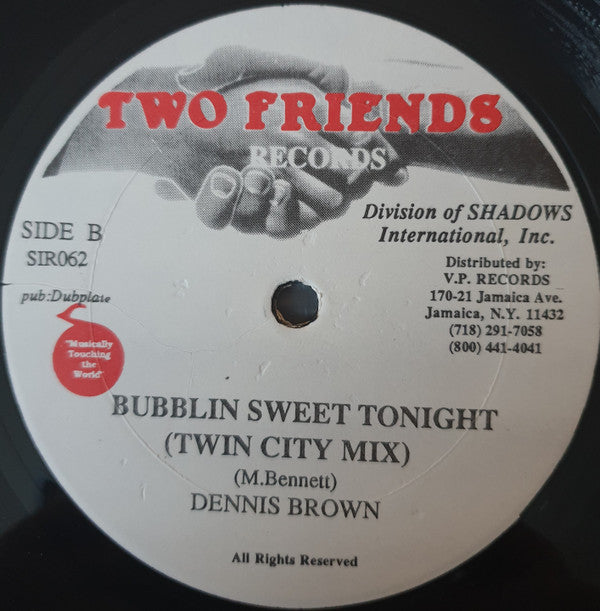 Dennis Brown : Bubblin Sweet Tonight (12")