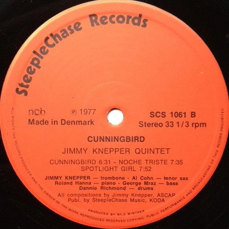 Jimmy Knepper Quintet : Cunningbird (LP, Album)