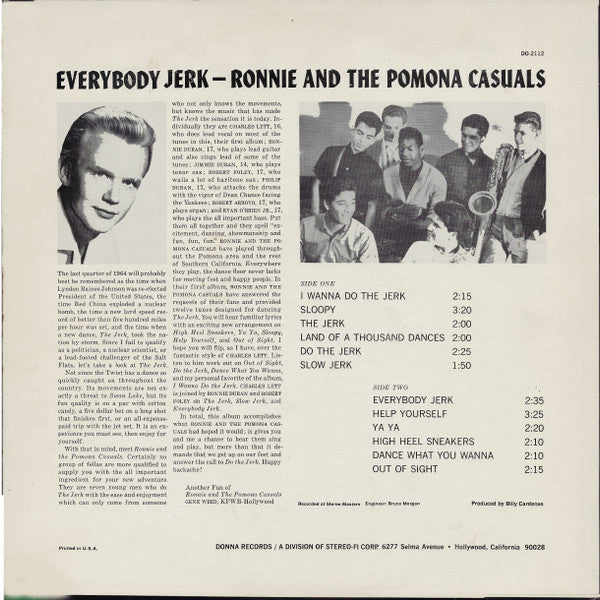 Ronnie & The Pomona Casuals : Everybody Jerk (LP, Album)