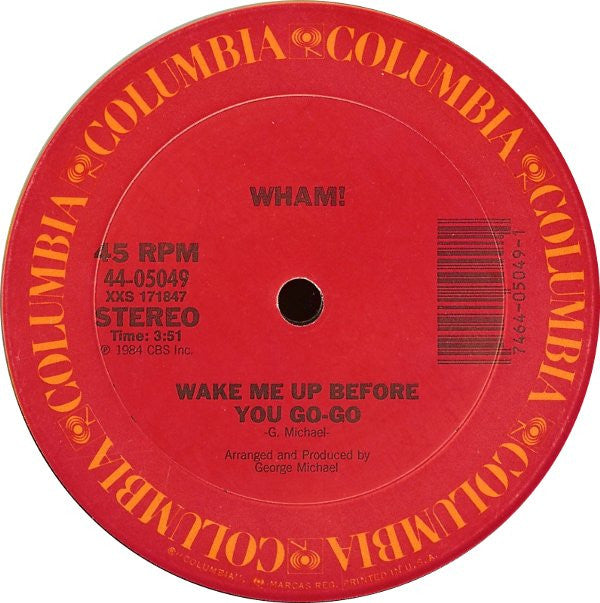 Wham! : Wake Me Up Before You Go-Go (12")