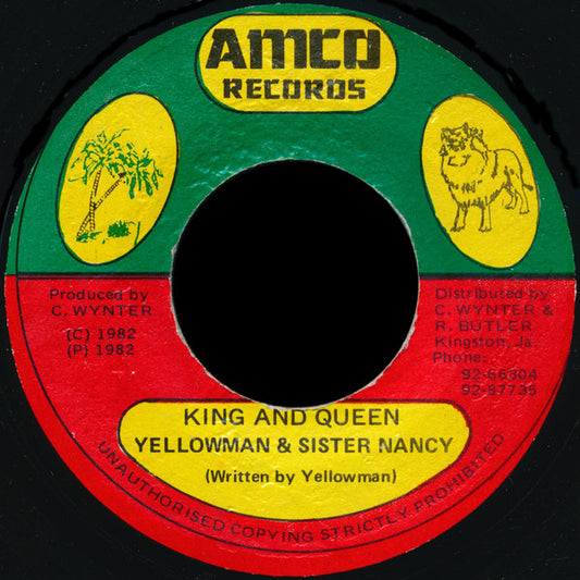 Yellowman & Sister Nancy : King And Queen (7")