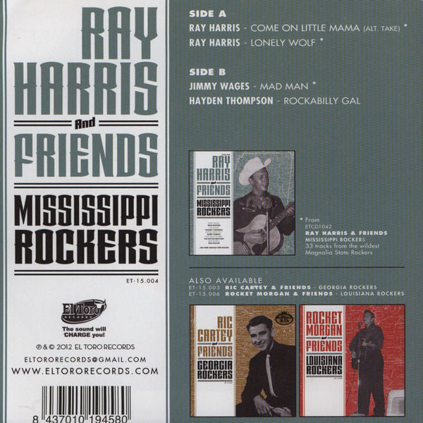 Ray Harris (3) And Various : Mississippi Rockers (7", EP, Comp, Ltd)