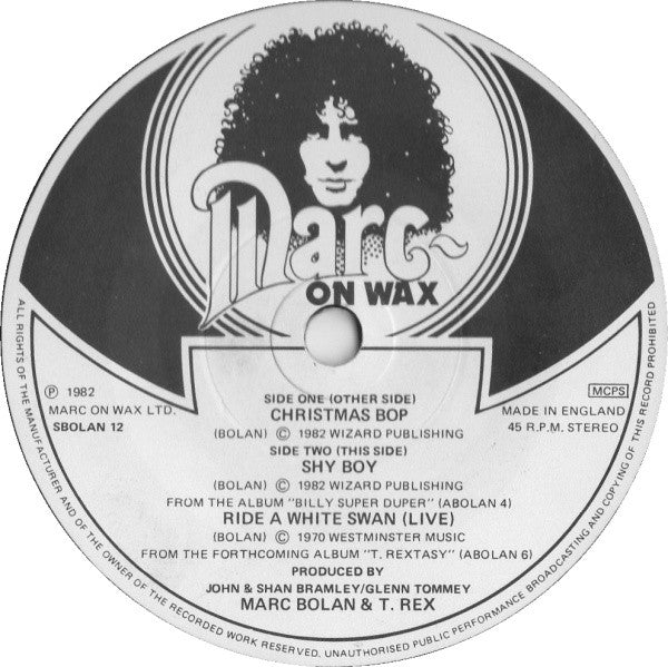 Marc Bolan & T. Rex : Christmas Bop (7", Single)