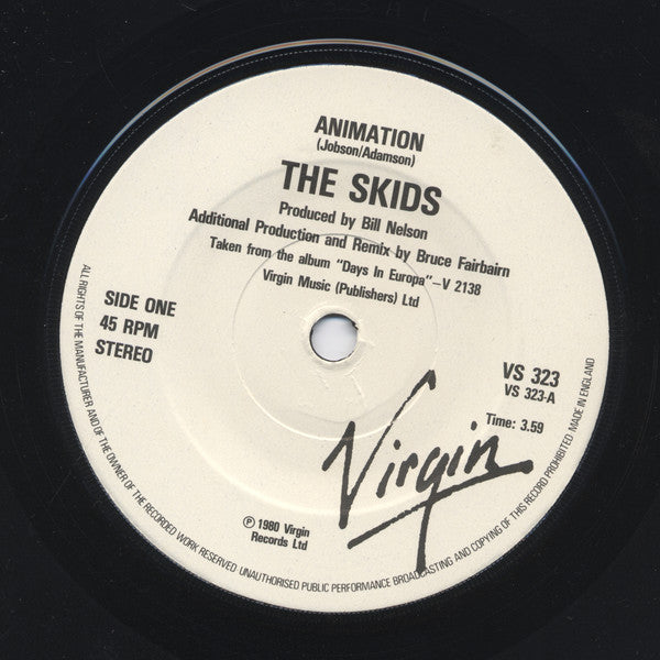 Skids : Animation (7", Single)