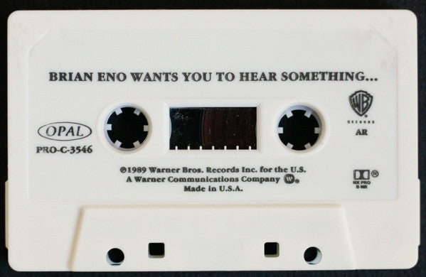 Brian Eno / Hugo Largo : Brian Eno Wants You To Hear Something... (Cass, Promo)